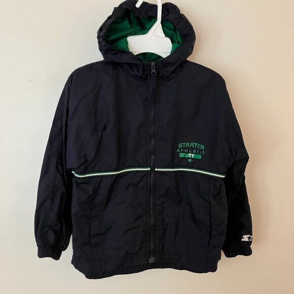 Kids 5-6 Starter Hooded Mesh Lined Windbreaker - Picture 1 of 4